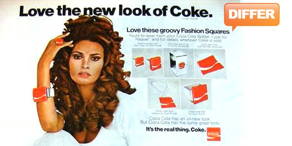 "New" Raquel ad for Coke - not looking so new anymore (from www.kitschy-kitschy-coo.com)